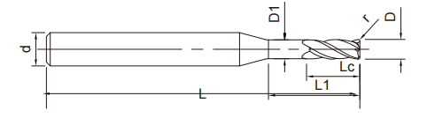 深溝圓鼻立銑刀4FLUTES-標(biāo)兵傳動網(wǎng)